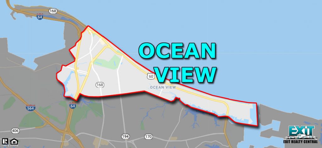 Map view of Norfolk with Ocean View highlighted.