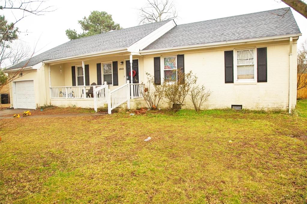 Front of property located at 1813 Hidden Valley Drive, Virginia Beach, Virginia 23464
