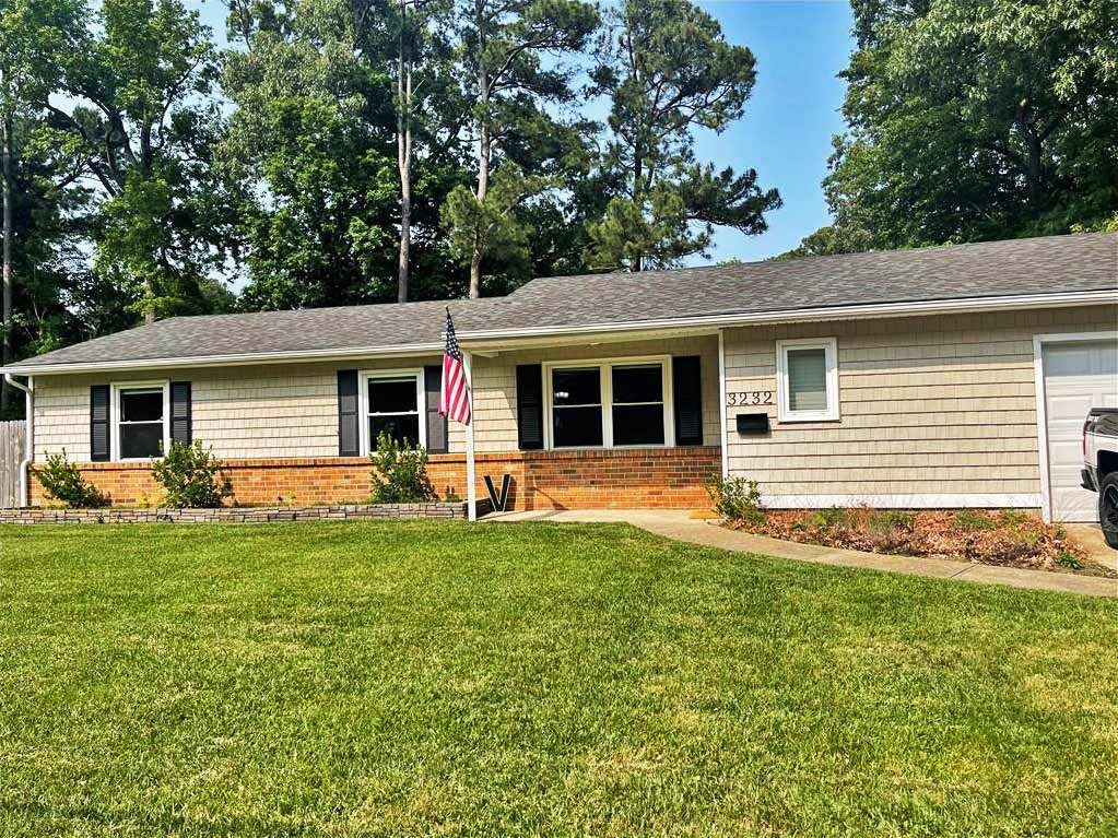 Front of property located at 3232 Bow Creek Boulevard, Virginia Beach, Virginia 23452