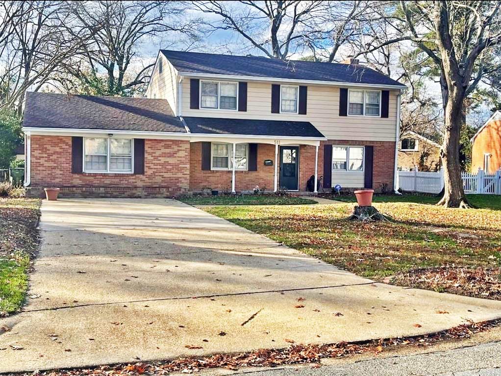 Front of house located at 511 Toddsbury Court, Hampton, Virginia 23663